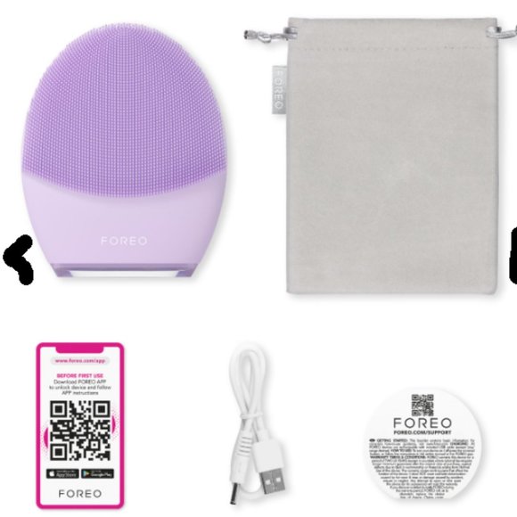 FOREO LUNA 4 - 2 IN 1 SMART CLEANSING FACIAL DEVICE -SENSITIVE SKIN- LILAC - Picture 3 of 3